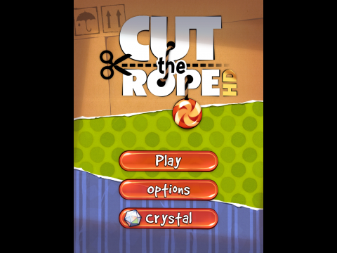 Der Startbildschirm von Cut the Rope